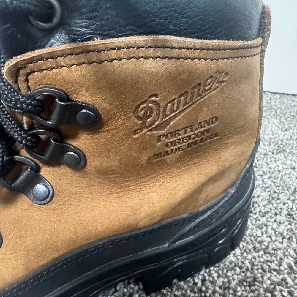 Danner Combat Hiker Boots Brown Leather Waterproof Vibram Sole Size Men 5.5 - Picture 4 of 9